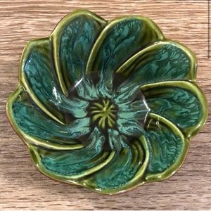 MCM Style Pottery Flower Trinket/Catchall Dish